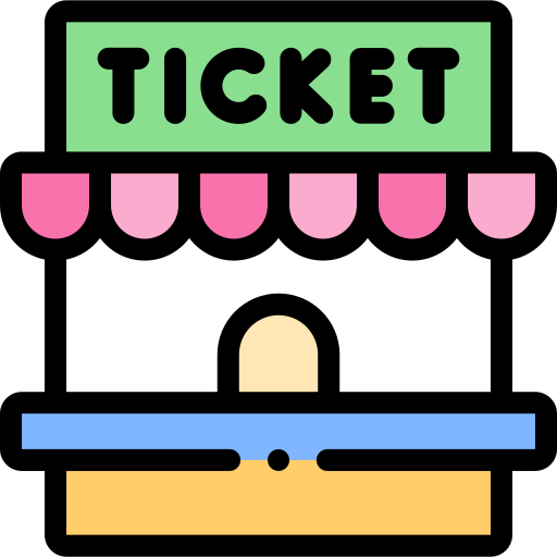 Билетная касса Detailed Rounded Lineal color иконка