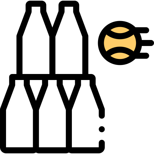 Bottle throw Detailed Rounded Lineal color icon