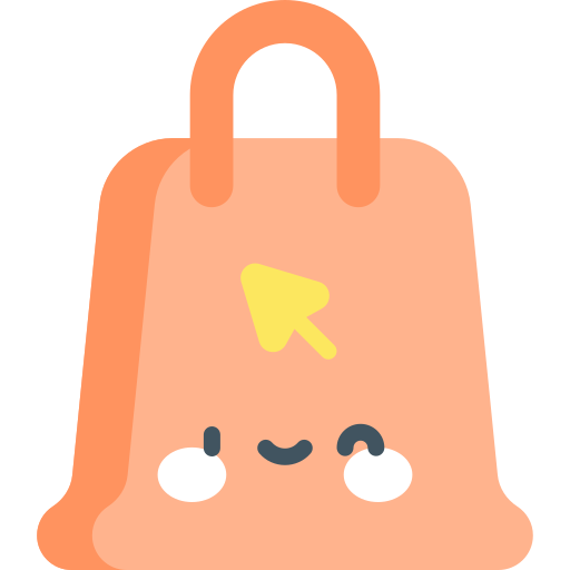 torba na zakupy Kawaii Flat ikona