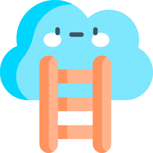 computación en la nube Kawaii Flat icono