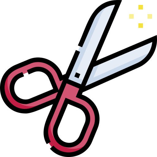 Scissors Detailed Straight Lineal color icon