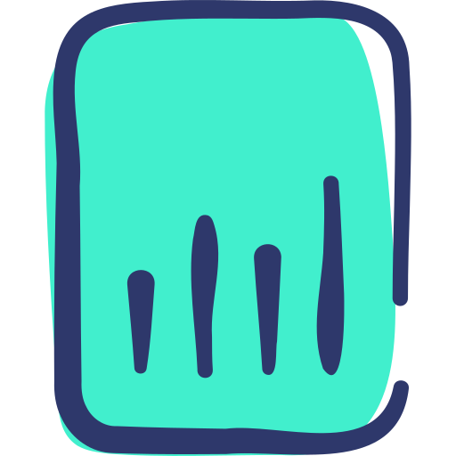 statystyka Basic Hand Drawn Lineal Color ikona