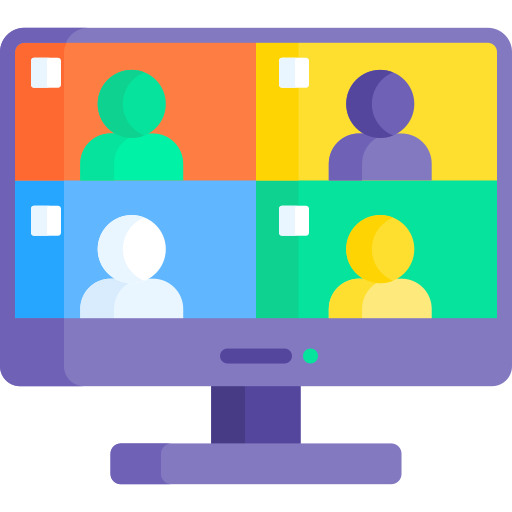 videoconferentie Special Flat icoon