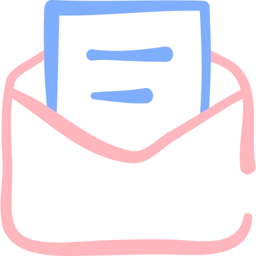e-mail Basic Hand Drawn Color ikona