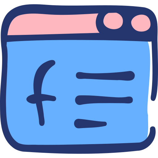 Facebook Basic Hand Drawn Lineal Color icon