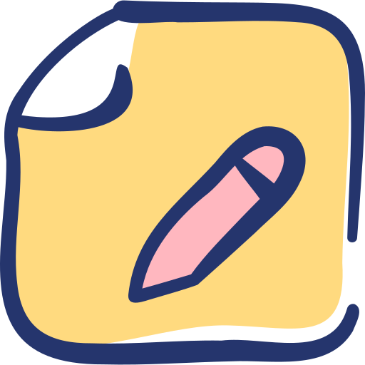 notatka Basic Hand Drawn Lineal Color ikona