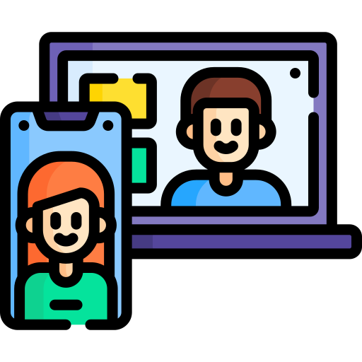 videoconferentie Special Lineal color icoon