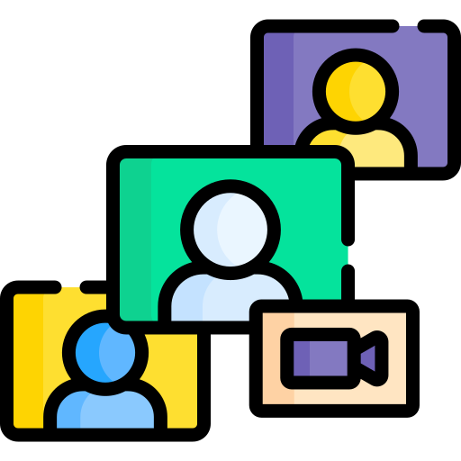 videoconferentie Special Lineal color icoon