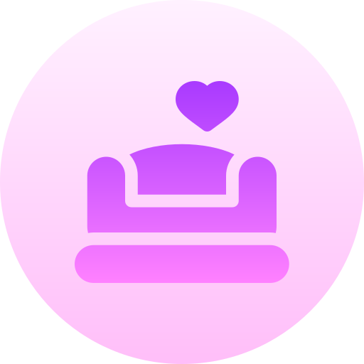 Pet bed Basic Gradient Circular icon