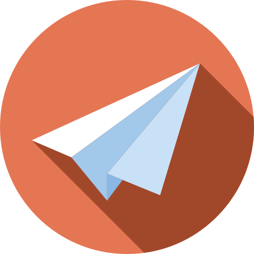 avion de papel Flat Circular Flat icono