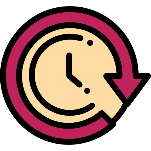 gestión del tiempo Detailed Rounded Lineal color icono