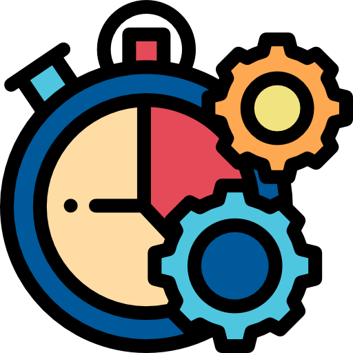 Stopclock Detailed Rounded Lineal color icon