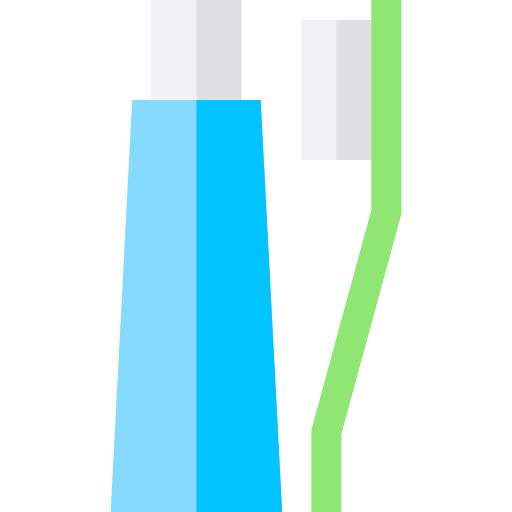 limpieza de dientes Basic Straight Flat icono