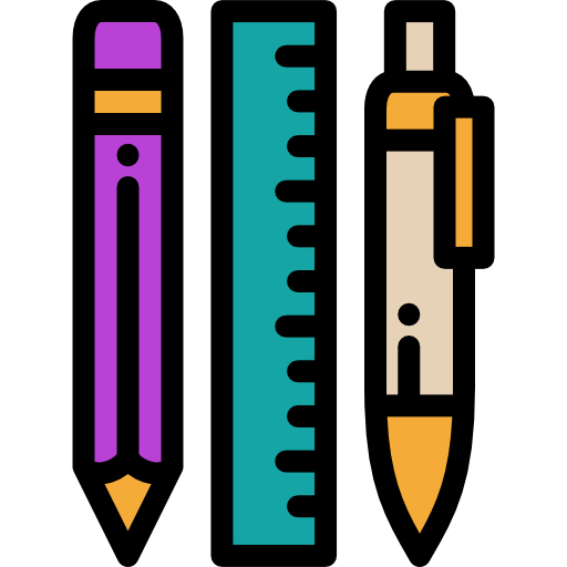 펜 Detailed Rounded Lineal color icon