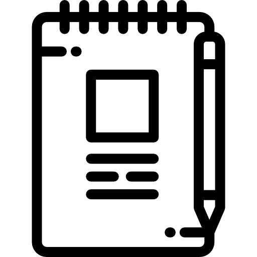 notities Detailed Rounded Lineal icoon