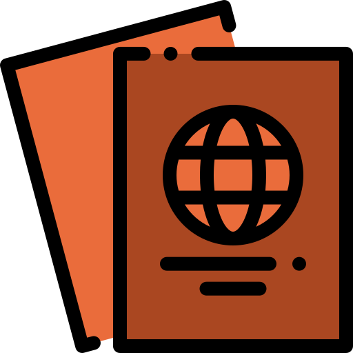 pasaporte Detailed Rounded Lineal color icono