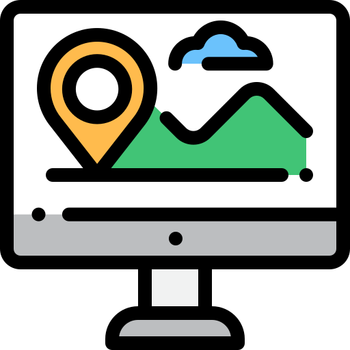 ruta Detailed Rounded Lineal color icono