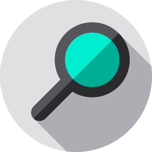 Magnifying glass Flat Circular Flat icon