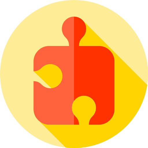 퍼즐 Flat Circular Flat icon