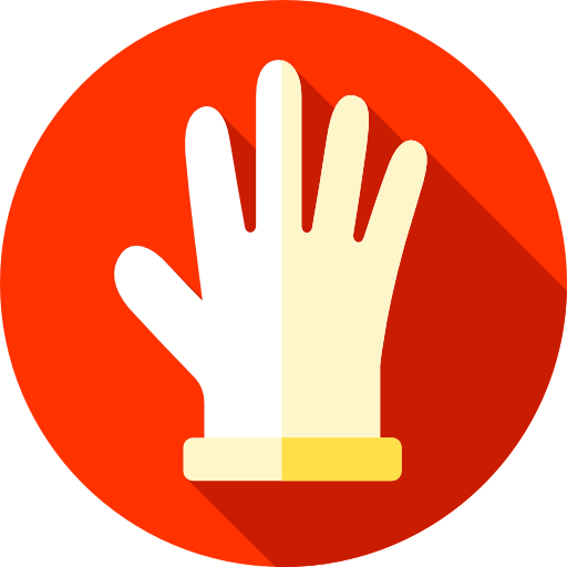 Glove Flat Circular Flat icon