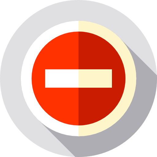No entry Flat Circular Flat icon