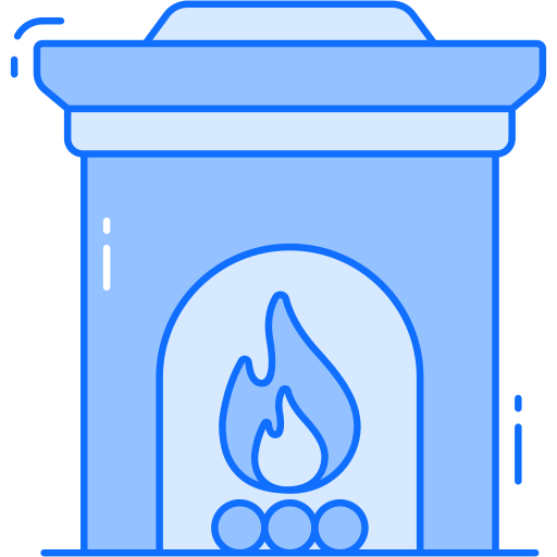 Fire place Generic Blue icon