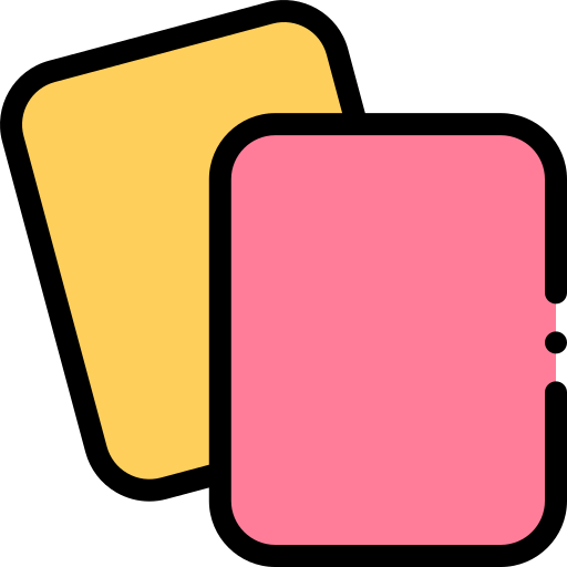 레드 카드 Detailed Rounded Lineal color icon