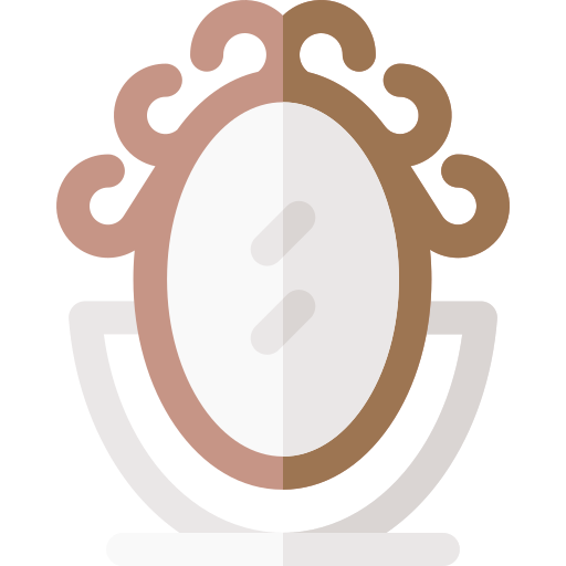 miroir Basic Rounded Flat Icône