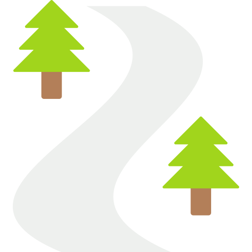 ski-route Generic Flat icoon