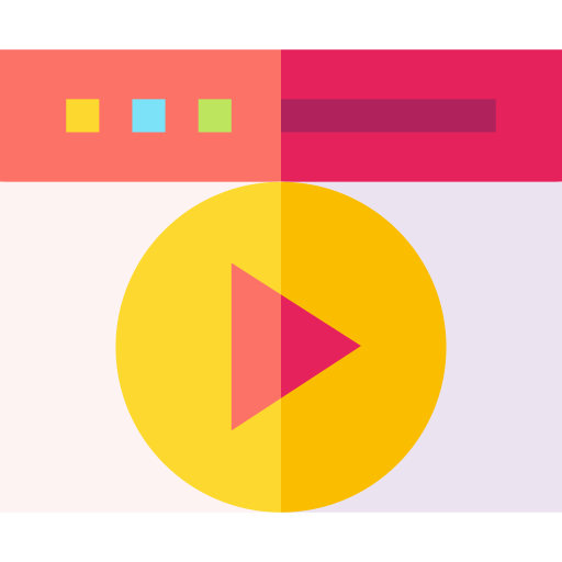 ビデオ Basic Straight Flat icon