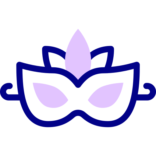 Mask Detailed Mixed Lineal color icon