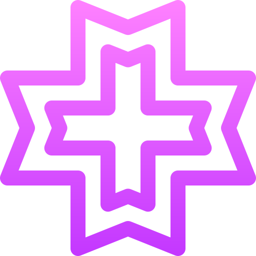 cruz Basic Gradient Lineal color icono