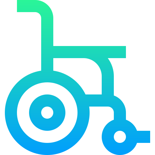 fauteuil roulant Super Basic Straight Gradient Icône