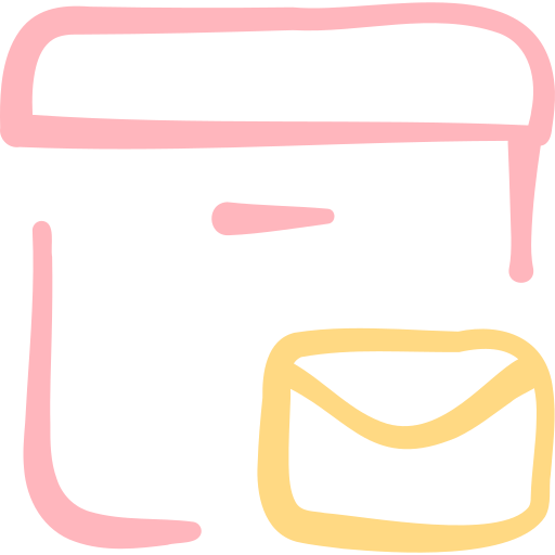 postbezorging Basic Hand Drawn Color icoon