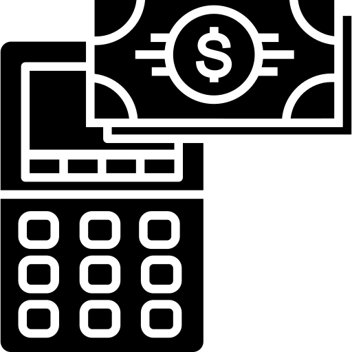 mobilne pieniądze Generic Glyph ikona