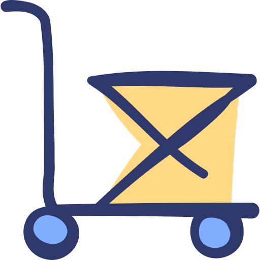 Trolley Basic Hand Drawn Lineal Color icon