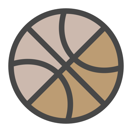 pallone da basket Generic Outline Color icona