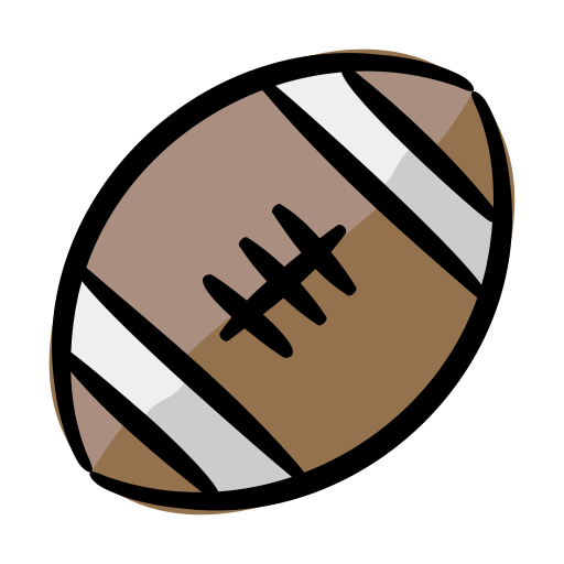 Football ball Generic Hand Drawn Color icon