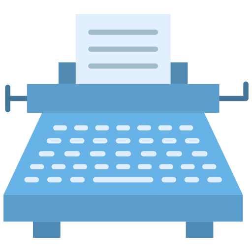 machine à écrire Generic Flat Icône
