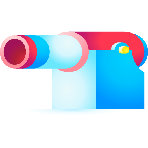 Cannon 3D Toy Gradient icon