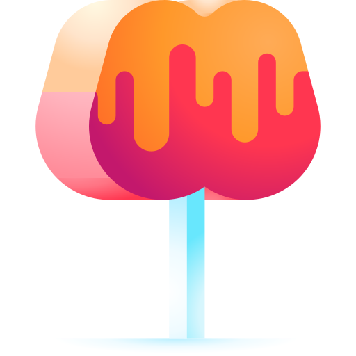 karamel apfel 3D Toy Gradient icon