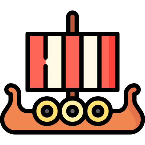 Viking ship Special Lineal color icon