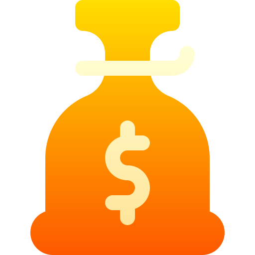bolsa de dinero Basic Gradient Gradient icono