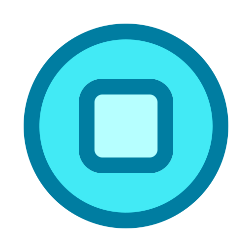 botón detener Generic Blue icono