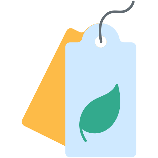 etiqueta ecológica Generic Flat icono