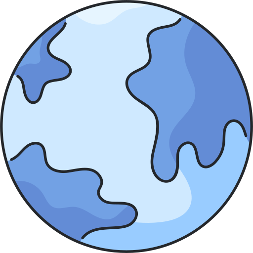 지구 Generic Thin Outline Color icon