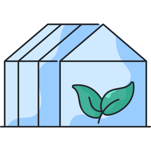 Зеленый дом Generic Thin Outline Color иконка