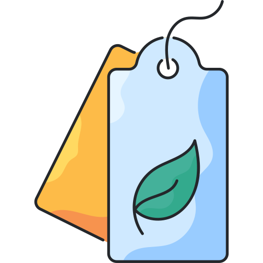 Eco tag Generic Thin Outline Color icon