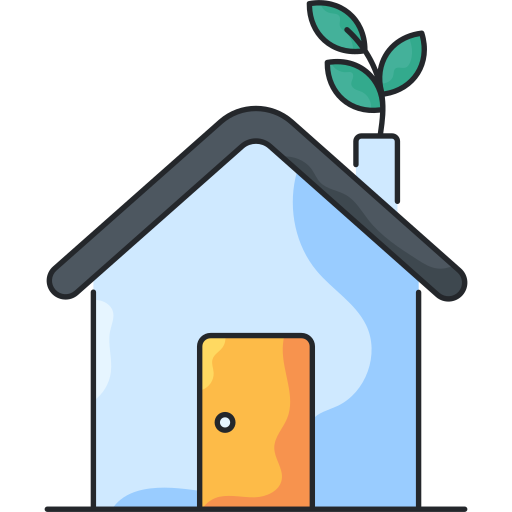 Eco home Generic Thin Outline Color icon