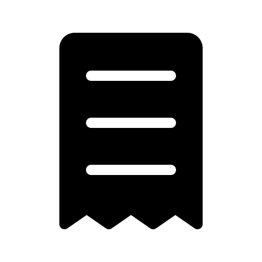 reçu Generic Glyph Icône